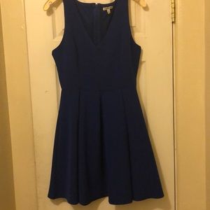 charlotte russe blue deep v-neck dress